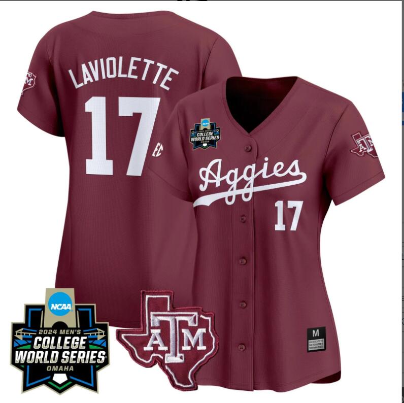 Women Texas A M Aggies 2024 College World Series Vapor Premier Limited NCAA jerseys